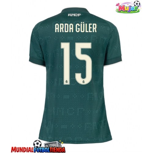 Camiseta Real Madrid Arda Guler #15 Segunda Equipación Replica 2026-27 para mujer mangas cortas